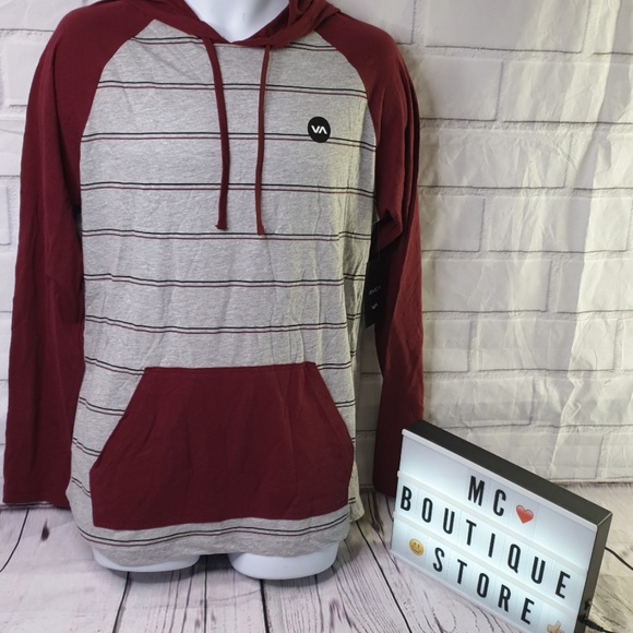RVCA | Sweaters | Rvca Stripe Hood Long Sleeve For Men Size M | Poshmark